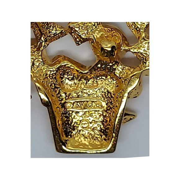 Avon Christmas Tree Pin Blue Aurora Borealis Rhinestones Bows Vintage - Picture 3 of 4